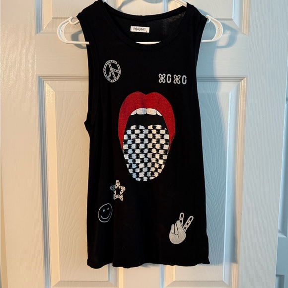 Lauren Moshi Size Small Graphic Tank Top - Picture 1 of 4